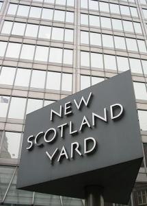 For sale sign hoisted for New Scotland Yard